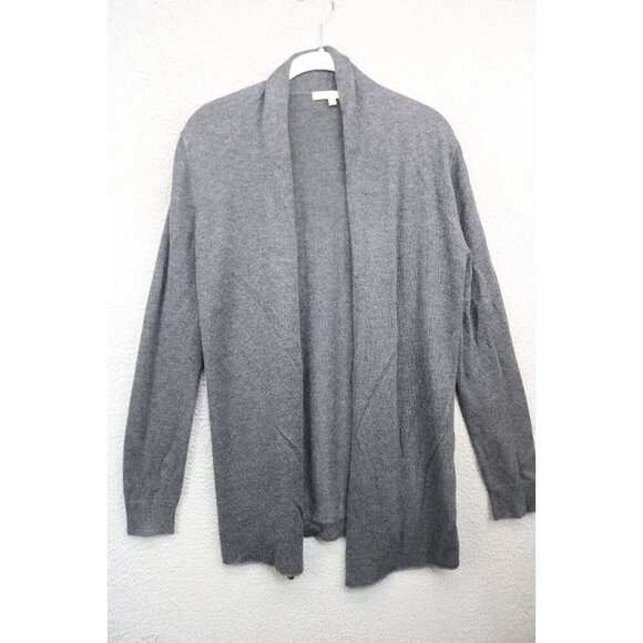 Joan Vass Long Sleeve Open Front Cardigan-Cashmere Blend-Size Medium - Picture 1 of 11